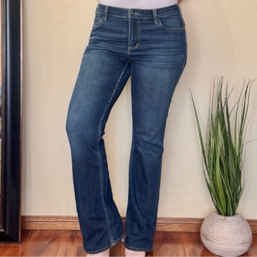 5.11 Tactical Defender Women's Boot Cut Jeans in Dark Blue 12 Long